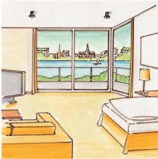 Abbildung einer Sprinkleranlagen als ästhetisches Problem