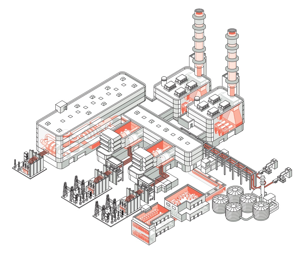 Protected areas of a combined cycle power plants