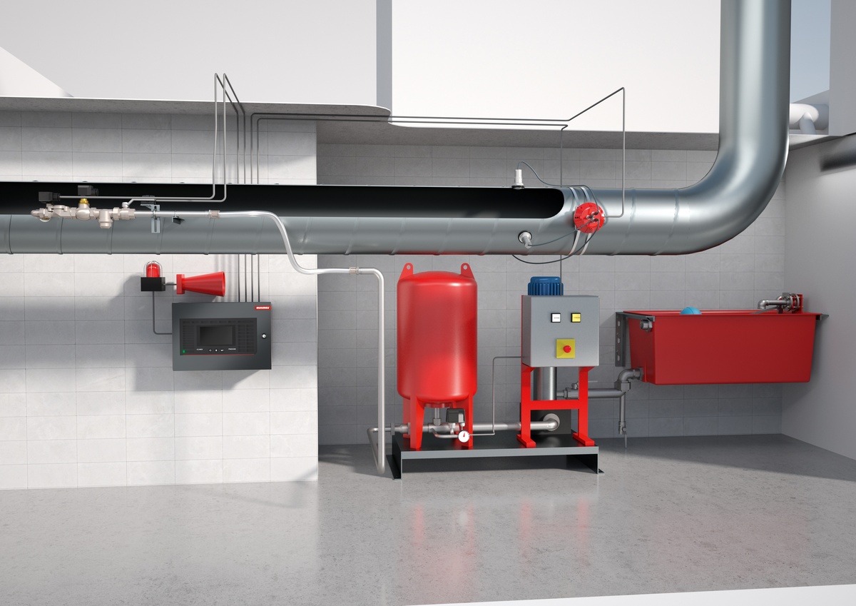 Construction of a spark extinguishing system
