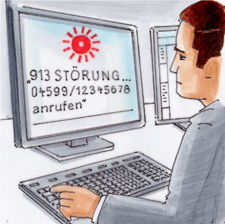 Illustration of a fault message