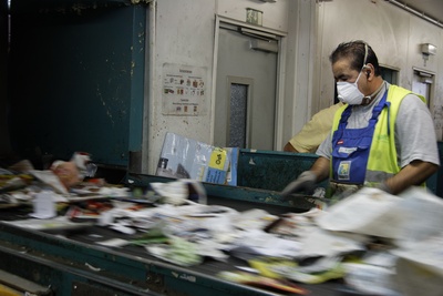 Sorting cabins for recyclable materials